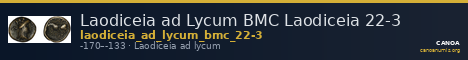 Laodiceia ad Lycum BMC Laodiceia 22-3 — CANOA