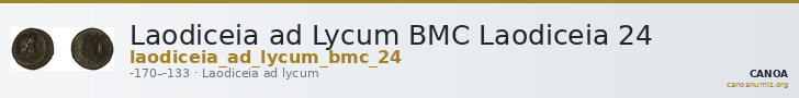 Laodiceia ad Lycum BMC Laodiceia 24 — CANOA