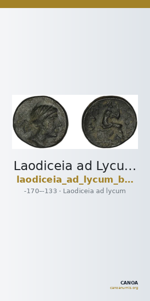 Laodiceia ad Lycum BMC Laodiceia 25-6 — CANOA