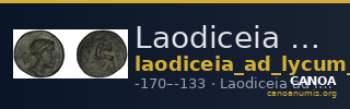 Laodiceia ad Lycum BMC Laodiceia 25-6 — CANOA