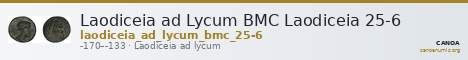 Laodiceia ad Lycum BMC Laodiceia 25-6 — CANOA