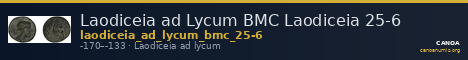 Laodiceia ad Lycum BMC Laodiceia 25-6 — CANOA