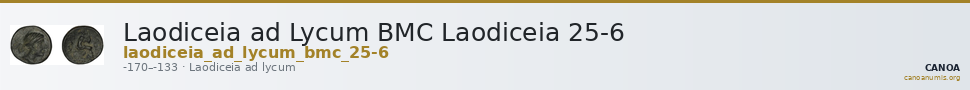 Laodiceia ad Lycum BMC Laodiceia 25-6 — CANOA