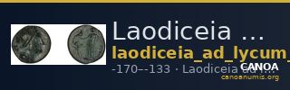 Laodiceia ad Lycum BMC Laodiceia 27-30 — CANOA