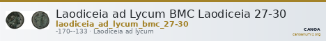 Laodiceia ad Lycum BMC Laodiceia 27-30 — CANOA
