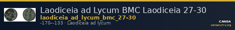 Laodiceia ad Lycum BMC Laodiceia 27-30 — CANOA