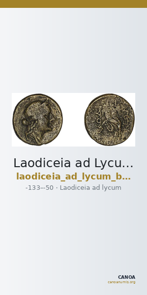Laodiceia ad Lycum BMC Laodiceia 31-9 — CANOA