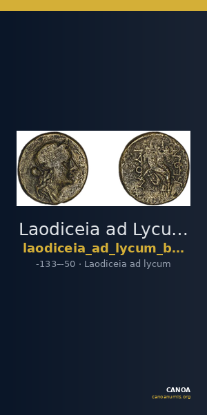 Laodiceia ad Lycum BMC Laodiceia 31-9 — CANOA