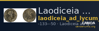 Laodiceia ad Lycum BMC Laodiceia 31-9 — CANOA