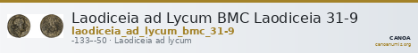 Laodiceia ad Lycum BMC Laodiceia 31-9 — CANOA