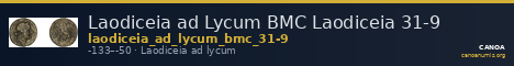 Laodiceia ad Lycum BMC Laodiceia 31-9 — CANOA