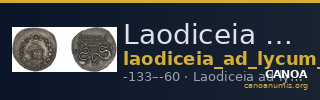 Laodiceia ad Lycum BMC Laodiceia 4-13 — CANOA