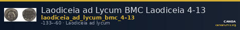 Laodiceia ad Lycum BMC Laodiceia 4-13 — CANOA