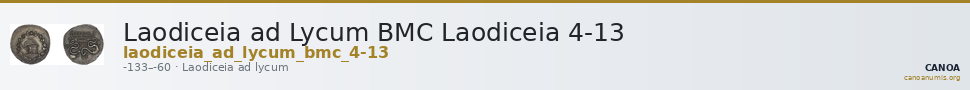 Laodiceia ad Lycum BMC Laodiceia 4-13 — CANOA