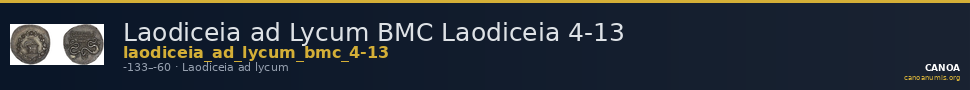 Laodiceia ad Lycum BMC Laodiceia 4-13 — CANOA