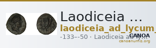 Laodiceia ad Lycum BMC Laodiceia 40-3 — CANOA