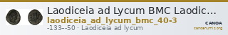 Laodiceia ad Lycum BMC Laodiceia 40-3 — CANOA
