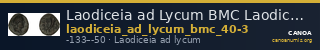 Laodiceia ad Lycum BMC Laodiceia 40-3 — CANOA