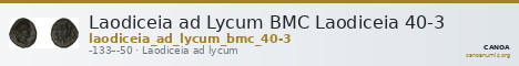 Laodiceia ad Lycum BMC Laodiceia 40-3 — CANOA