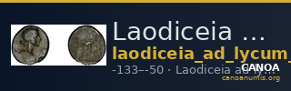 Laodiceia ad Lycum BMC Laodiceia 44-7 — CANOA