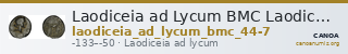 Laodiceia ad Lycum BMC Laodiceia 44-7 — CANOA