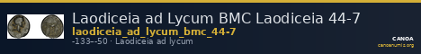 Laodiceia ad Lycum BMC Laodiceia 44-7 — CANOA