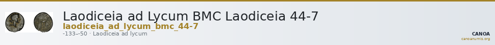 Laodiceia ad Lycum BMC Laodiceia 44-7 — CANOA