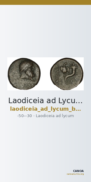 Laodiceia ad Lycum BMC Laodiceia 48-9 — CANOA