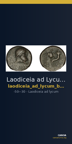 Laodiceia ad Lycum BMC Laodiceia 48-9 — CANOA