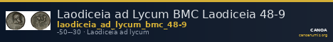 Laodiceia ad Lycum BMC Laodiceia 48-9 — CANOA