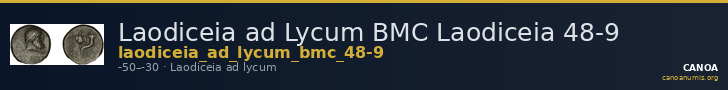 Laodiceia ad Lycum BMC Laodiceia 48-9 — CANOA