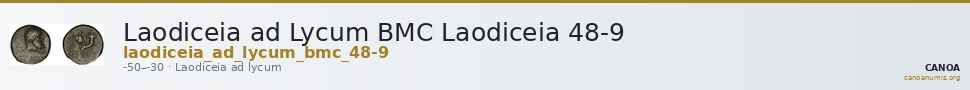 Laodiceia ad Lycum BMC Laodiceia 48-9 — CANOA