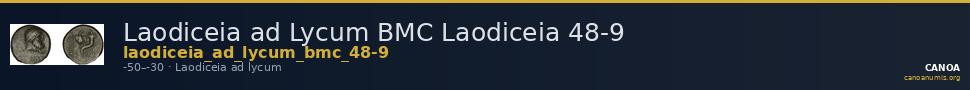 Laodiceia ad Lycum BMC Laodiceia 48-9 — CANOA