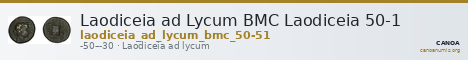 Laodiceia ad Lycum BMC Laodiceia 50-1 — CANOA