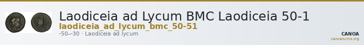 Laodiceia ad Lycum BMC Laodiceia 50-1 — CANOA