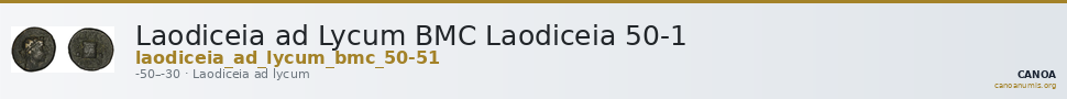 Laodiceia ad Lycum BMC Laodiceia 50-1 — CANOA