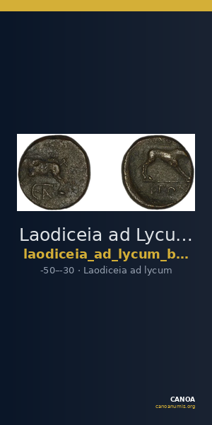 Laodiceia ad Lycum BMC Laodiceia 52-3 — CANOA