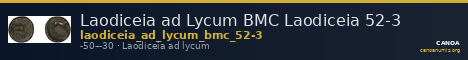 Laodiceia ad Lycum BMC Laodiceia 52-3 — CANOA