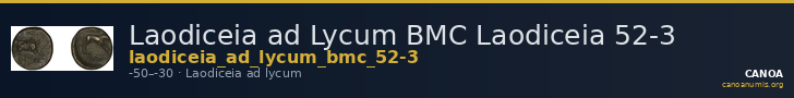 Laodiceia ad Lycum BMC Laodiceia 52-3 — CANOA