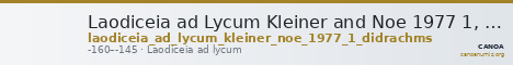 Laodiceia ad Lycum Kleiner and Noe 1977 1, didrachms — CANOA