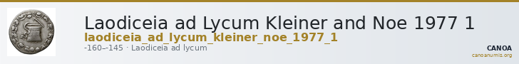 Laodiceia ad Lycum Kleiner and Noe 1977 1 — CANOA