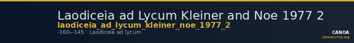 Laodiceia ad Lycum Kleiner and Noe 1977 2 — CANOA