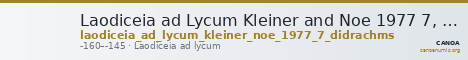 Laodiceia ad Lycum Kleiner and Noe 1977 7, didrachms — CANOA