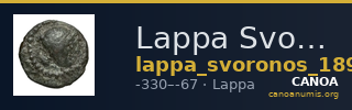 Lappa Svoronos 1890 (1972) 13-14, 17 — CANOA