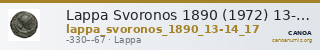 Lappa Svoronos 1890 (1972) 13-14, 17 — CANOA