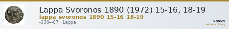Lappa Svoronos 1890 (1972) 15-16, 18-19 — CANOA