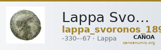Lappa Svoronos 1890 (1972) 20-21, 24 — CANOA
