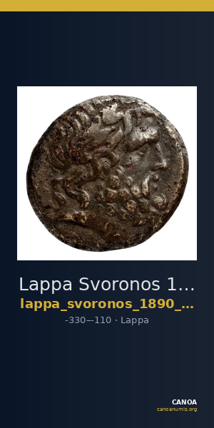 Lappa Svoronos 1890 (1972) 22-23 — CANOA