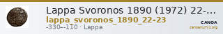 Lappa Svoronos 1890 (1972) 22-23 — CANOA