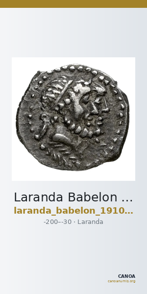 Laranda Babelon 1910 p. 450 n. 4 — CANOA